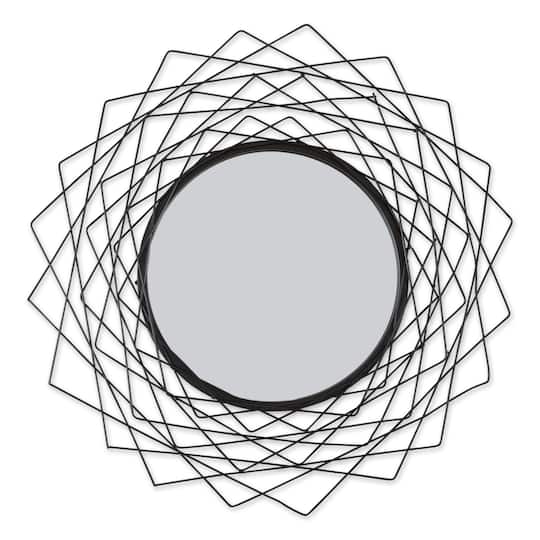 Geometric Black Wall Mirror